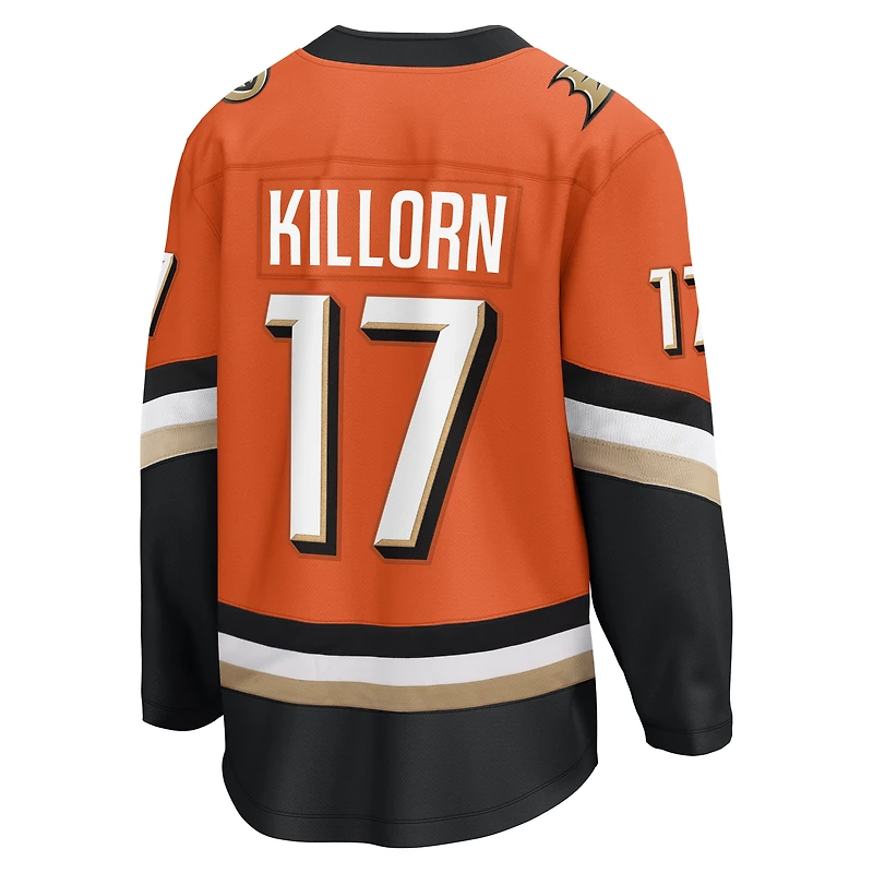Men's Fanatics Alex Killorn Orange Anaheim Ducks Home Breakaway Jersey