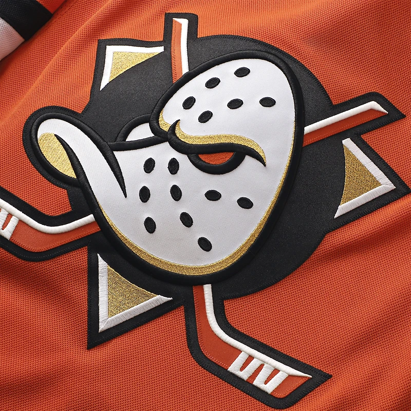 Men's Fanatics Beckett Sennecke Orange Anaheim Ducks Home Premium Jersey