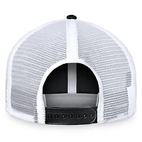 Men's Fanatics Black/White Anaheim Ducks Free Kick Trucker Adjustable Hat