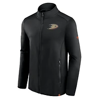 Veste entièrement zippée Fanatics noire Anaheim Ducks Authentic Pro pour hommes