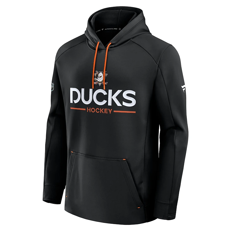 Men's Fanatics Black Anaheim Ducks Authentic Pro Rink Hoodie