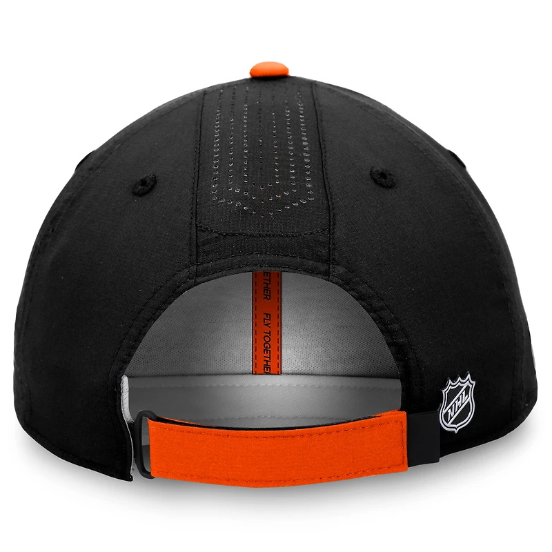 Men's Fanatics Black Anaheim Ducks Authentic Pro Rink Pinnacle Adjustable Hat