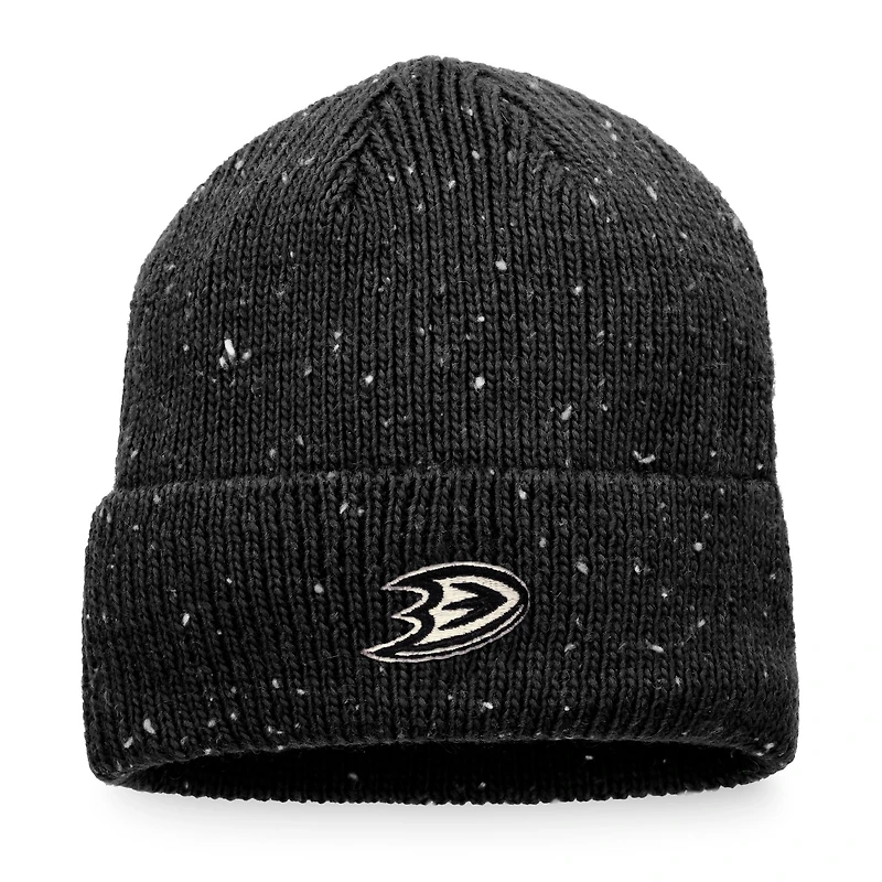 Bonnet en tricot à revers Pinnacle Authentic Pro Rink Pinnacle des Ducks d'Anaheim noirs de marque Fanatics pour hommes