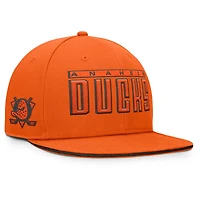 Casquette snapback Fundamental Gino Stack des Ducks d'Anaheim pour hommes Fanatics Black