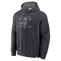 Sweat à capuche noir Fanatics pour hommes des Ducks d'Anaheim fabriqué au Canada