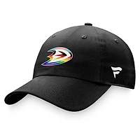 Casquette réglable noire avec logo de l'équipe des Ducks d'Anaheim Fanatics pour hommes