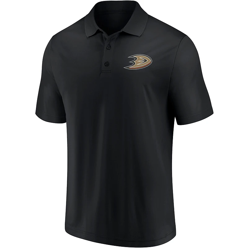 Polo noir Anaheim Ducks Winning Streak Fanatics pour hommes