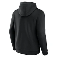 Men's Fanatics Black Anaheim Ducks Wordmark Logo Fleece Pullover Hoodie