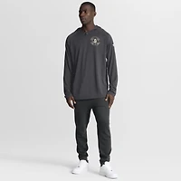 Men's Fanatics Charcoal Anaheim Ducks Authentic Pro Rink Raglan Hoodie