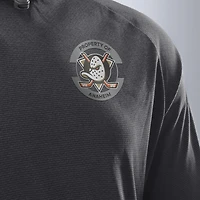 Sweat à capuche raglan authentique Pro Rink des Anaheim Ducks pour hommes Fanatics Charcoal