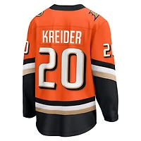 Men's Fanatics Chris Kreider Orange Anaheim Ducks Home Breakaway Jersey