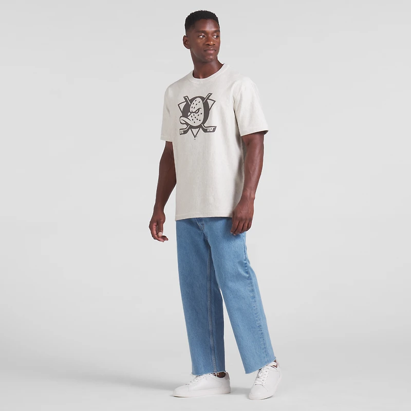 T-shirt Fanatics pour homme, couleur crème, fabriqué au Canada, Anaheim Ducks