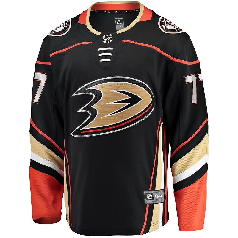 Maillot de joueur échappé à domicile Fanatics Frank Vatrano des Ducks d'Anaheim noir pour hommes
