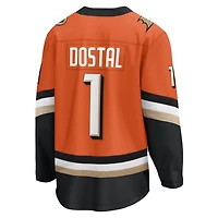 Maillot orange Fanatics Lukas Dostal des Ducks d'Anaheim pour hommes