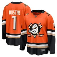 Men's Fanatics Lukas Dostal Orange Anaheim Ducks Home Breakaway Jersey