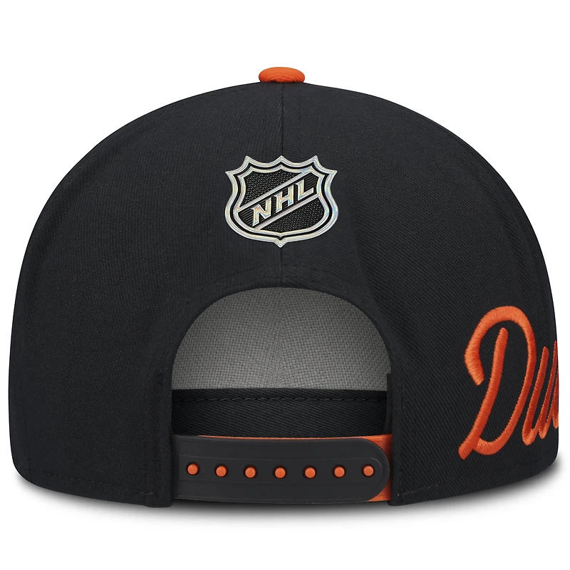 Casquette snapback Fanatics orange/noire Anaheim Ducks pour homme