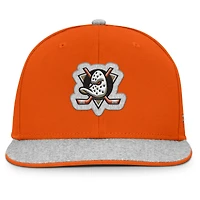 Casquette Snapback Loden Anaheim Ducks Fundamentals Fanatics orange pour hommes