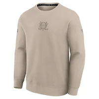 Men's Fanatics Tan Anaheim Ducks Authentic Pro Road Tri-Blend Sweatshirt