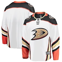 Maillot Breakaway Away Fanatics pour hommes, blanc, Anaheim Ducks