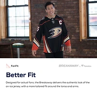 Maillot Breakaway Away Fanatics pour hommes, blanc, Anaheim Ducks