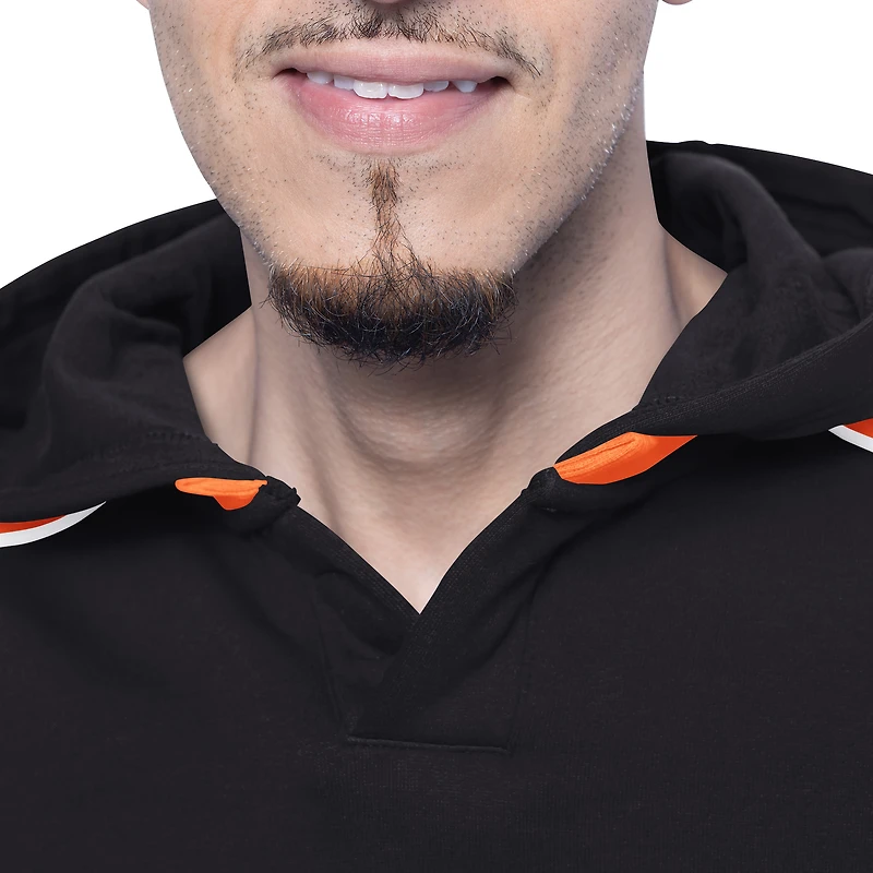 Men's G-III Sports by Carl Banks  Black Anaheim Ducks Adaptive Wear Lord Stanley Hooded Long Sleeve Sweatshirt