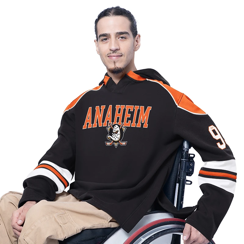 Sweat-shirt à capuche manches longues Lord Stanley noir Anaheim Ducks Adaptive Wear de G-III Sports par Carl Banks pour homme