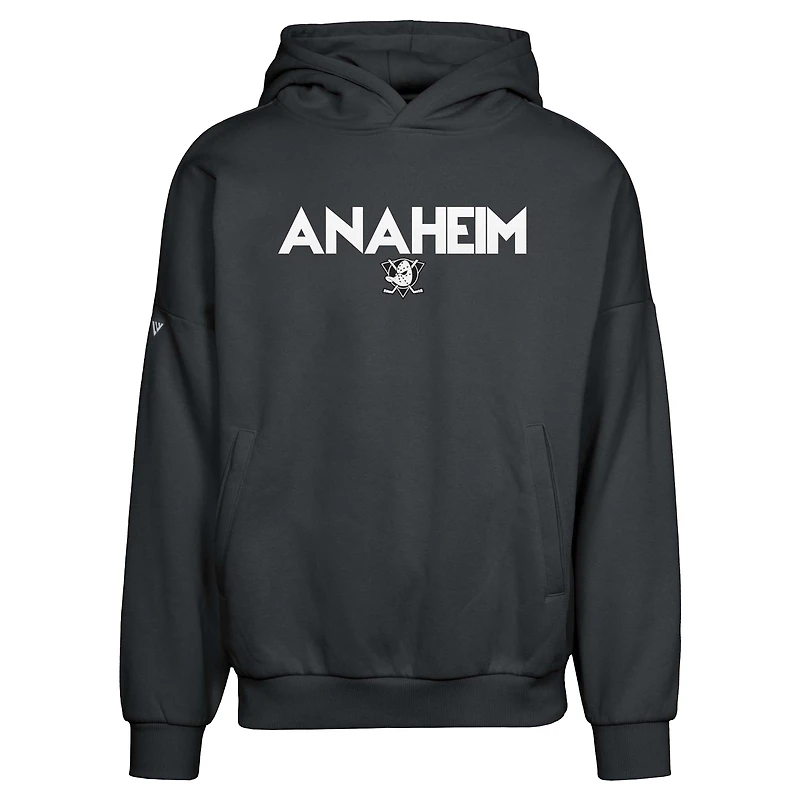 Men's Levelwear  Black Anaheim Ducks Contact City Capsule Pullover Hoodie