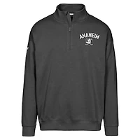 Sweat-shirt à glissière quart de tour Murray City Capsule blanc Anaheim Ducks pour homme Levelwear