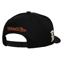 Men's Mitchell & Ness Black Anaheim Ducks Double Clutch Pro Pinch Snapback Hat