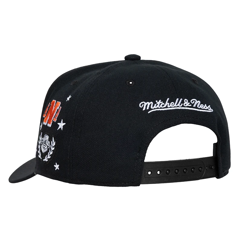 Casquette snapback Mitchell & Ness noire Anaheim Ducks Pep Rally Pro pour homme