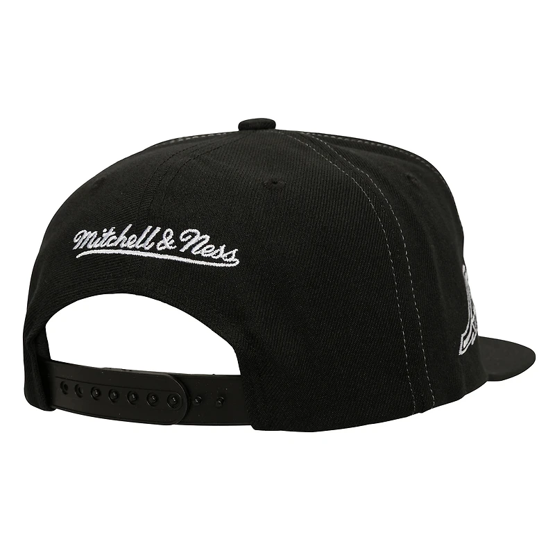 Men's Mitchell & Ness Black Anaheim Ducks Trifecta Snapback Hat