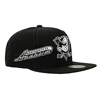 Men's Mitchell & Ness Black Anaheim Ducks Trifecta Snapback Hat