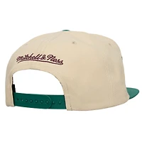 Men's Mitchell & Ness Cream Anaheim Ducks Across the Board Snapback Hat