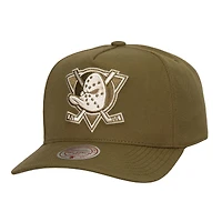 Casquette snapback Mitchell & Ness Olive Anaheim Ducks Fashion Basic Pro pour homme