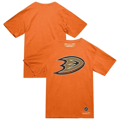 T-shirt orange héritage Mitchell & Ness pour homme, Anaheim Ducks