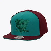 Casquette Snapback Mitchell & Ness pour homme, bleu sarcelle/violet, Anaheim Ducks