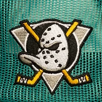Casquette trucker ajustable Mitchell & Ness turquoise Anaheim Ducks pour homme