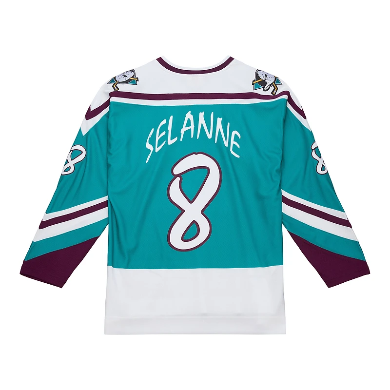 Men's Mitchell & Ness Teemu Selanne Teal Anaheim Ducks 1995-96 Power Play Jersey
