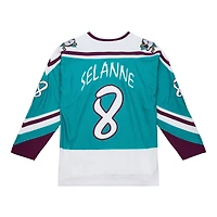 Men's Mitchell & Ness Teemu Selanne Teal Anaheim Ducks 1995-96 Power Play Jersey