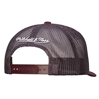 Men's Mitchell & Ness White/Purple Anaheim Ducks Gridlock Trucker Adjustable Hat