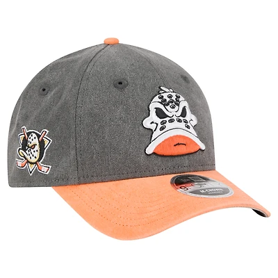 Men's New Era Black/Orange Anaheim Ducks Mascot 2-Tone 9FORTY Adjustable Hat