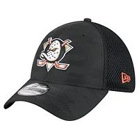 Men's New Era  Black Anaheim Ducks Active Subtle Camo 39THIRTY Flex Hat