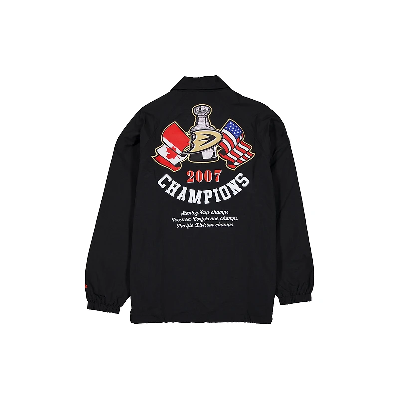 Men's New Era Black Anaheim Ducks Champs Full-Snap Jacket