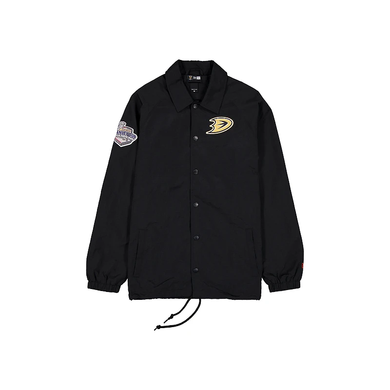 Men's New Era Black Anaheim Ducks Champs Full-Snap Jacket