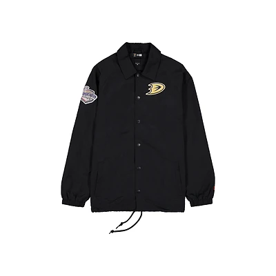 Men's New Era Black Anaheim Ducks Champs Full-Snap Jacket