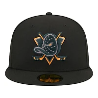 Casquette ajustée New Era 59FIFTY noire Anaheim Ducks pour homme