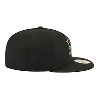 Men's New Era Black Anaheim Ducks Color Pop 59FIFTY Fitted Hat