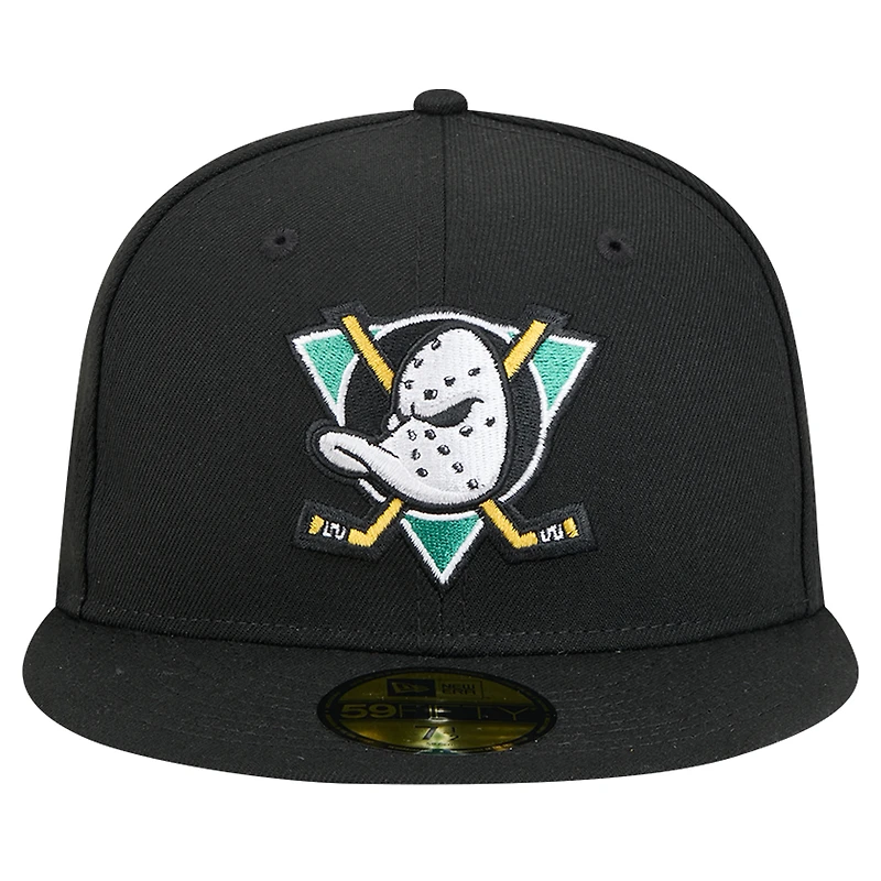 Men's New Era Black Anaheim Ducks Core 59FIFTY Fitted Hat