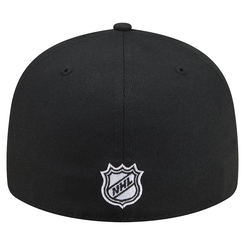 Men's New Era Black Anaheim Ducks Freedom Pre-Curved 59FIFTY Fitted Hat