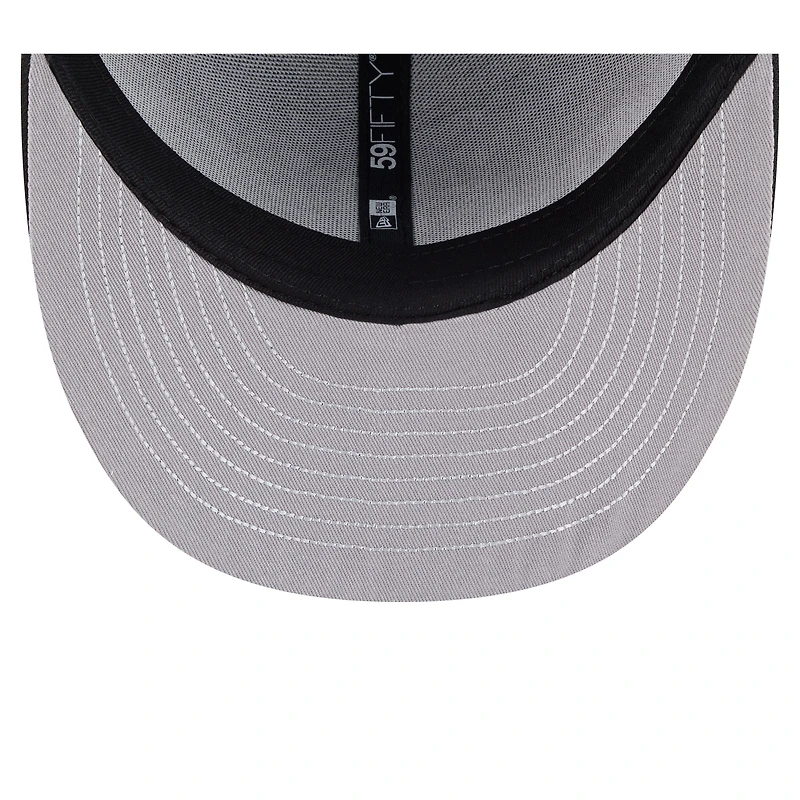 Men's New Era Black Anaheim Ducks Freedom Pre-Curved 59FIFTY Fitted Hat